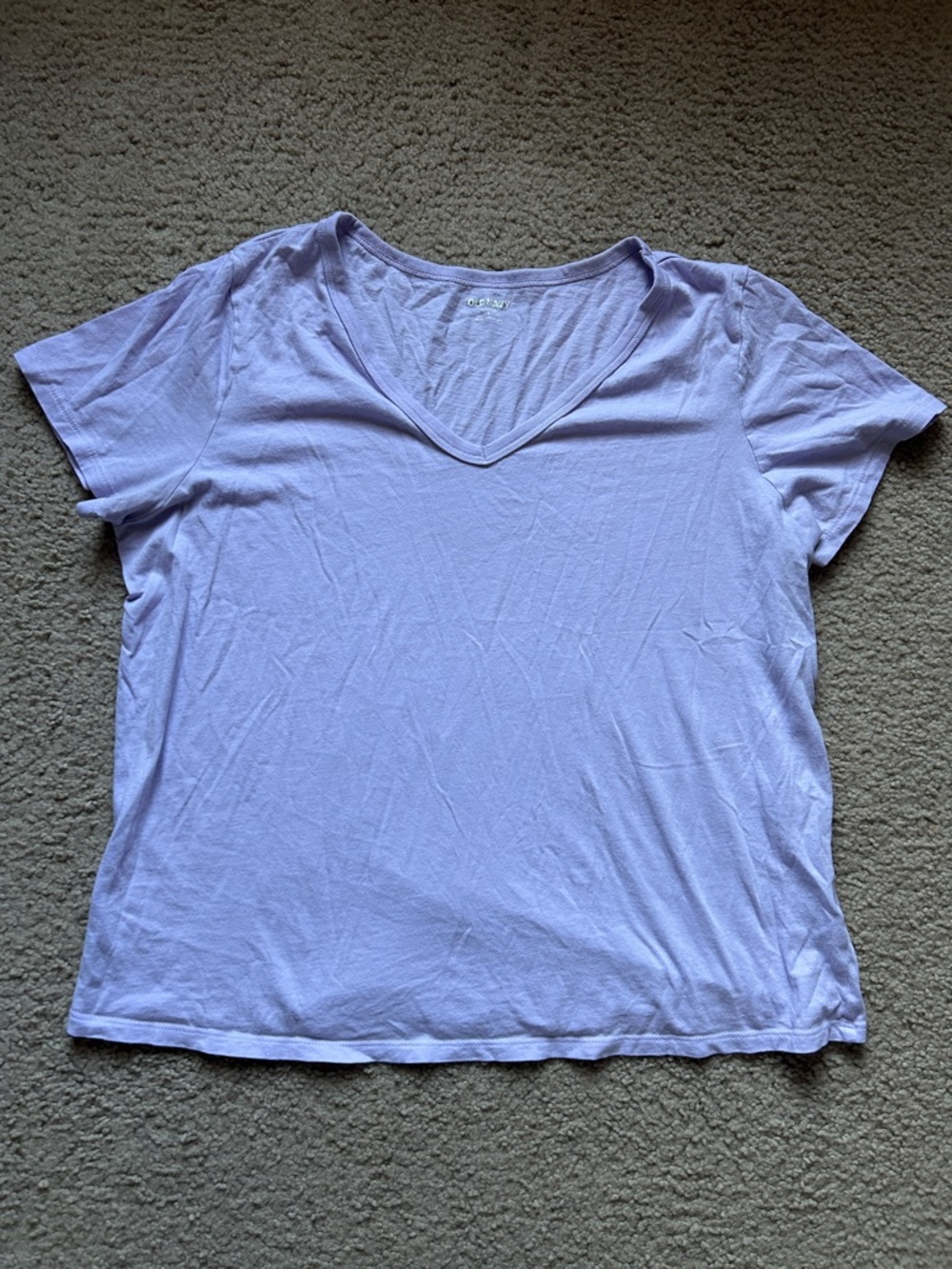 Old Navy Light Purple V Neck Short Sleeve Tee